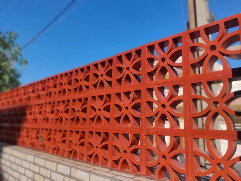 Floral Pattern Precast Boundary Facade