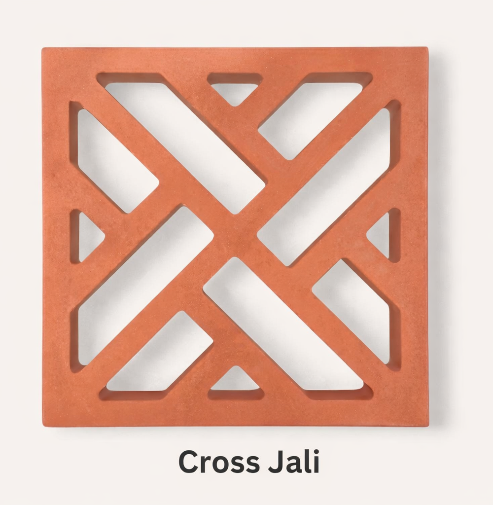 Cross Terracotta Jali