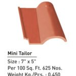 Mini Taylor Roofing Tile — Precast Concrete — 7 in x 5 in